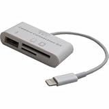 【CHOKUBAI】Apple iPad4&amp;iPad miniに対応★ライトニング3in1カメラコネクションキット★ Lightning 3in1 Camera Connection Kit for iPad 4&amp; iPad Mini SDカードの写真や動画を、iPadに簡単転送！(SD/Micro SDカードリー ダー/USBポート)