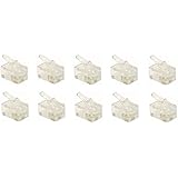 RJ9 Modular Plug (4/4, Telephone Handset Cord Connector) 4P4C, Pack of 10