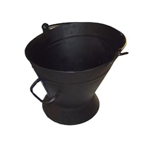 Vintage Black Fireside Coal & Fire Log Scuttle Bucket