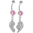 Pink Cubic Zirconia No. 2 Best Friend Belly Rings