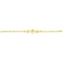 14K Gold Plumeria Link Bracelet Flower Jewelry 7"