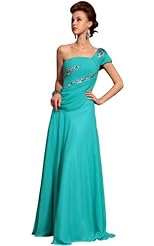 Beaded Sequined Summer One Shoulder  Dress