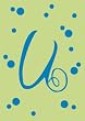 Monogram Polka Dot Garden Size Flag - U Monogram Polka Dot Garden Size Flag - U