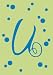 Monogram Polka Dot Regular Size Flag - U
