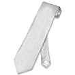 Biagio BAMBOO SILK NeckTie EXTRA LONG Solid SILVER GREY Men's XL Neck Tie