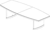10' Boat-Shaped Conference Table