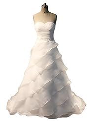 A-line Tiered Beaded Evening Dress/Party Dress/Wedding Dress 