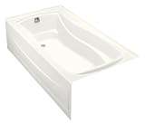 KOHLER K-1257-GLA-0 Mariposa 6-Foot BubbleMassage Bath, White