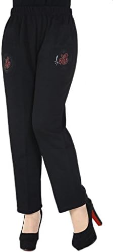 Womens Warm Trousers Trousers Thickened Plus Floss Embroidery 555-2Xl