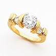 14K Yellow Gold Diamond Engagement Ring Semimount - 0.87 Ct.