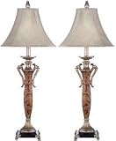 H55000 - Harris Marcus Home - Malaysia Buffet Lamps Candlestk Set