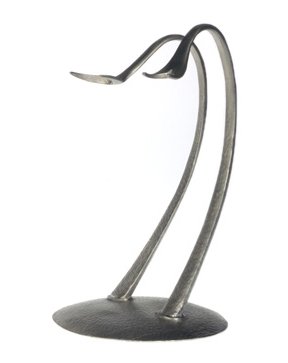 eShave   Nickel Finish C Shaving Stand for Razor & Brush