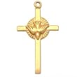 Cross & Dove Charm Gold Filled 25mm