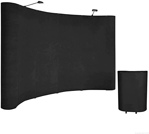 Banyan Pop Up Kit W/Spotlights 8ft Portable Black Display Trade Show Booth Exhibit