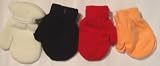 Set of Four One Size Mittens for Infants Ages 0-12 Months