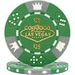 100 Fabulous Las Vegas Tri-Color Poker Chips - $25 Green