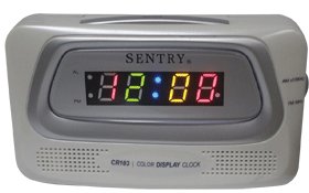 Sentry Multi-Color Led Display AM/FM Clock Radio