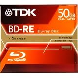 TDK BD-RE Dual Layer Blu Ray Disc, 50gb, 1-Pack (Jewel Case)