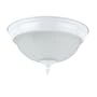Globe 62612 Enersaver Energy Star Qualified Flush Mount, 11-Inch, White with White Frosted Glass Shade