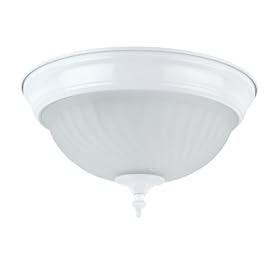 Globe 62612 Enersaver Energy Star Qualified Flush Mount, 11-Inch, White with White Frosted... by Globe Electric
