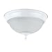Globe 62612 Enersaver Energy Star Qualified Flush Mount, 11-Inch, White with White Frosted Glass Shade