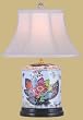 Unique Asian Design Lighting - 19" Porcelain Oval Jar Oriental Style Fine Table Lamp