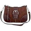Embassy Brown Faux Suede Purse
