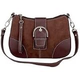 EmbassyTM Brown Faux Suede Purse