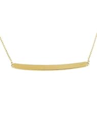 Bar Necklace Horizontal Bar Pendant - Gold Name Bar Pendant