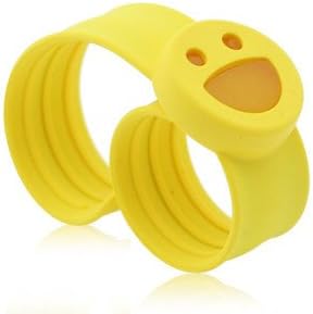 Children Repellent Bracelet Outdoor Baby Mosquito Repellent Paste Adult Mosquito Repellent Wristband with 6 Repellent Tablets (Yellow)