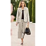 AUSTIN REED ANTIQUE STRIPE GEORGE CROPPED PANT at Austin Reed