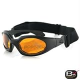 Bobster Action Eyewear GX Sunglasses, Black Frame, Amber Anti-Fog Lens