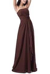 Strapless Floor Length Corset   Waistline Evening Dress/Bridesmaid Dress 