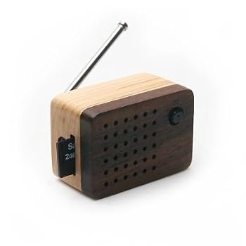 Motz Tiny Wooden Emotion 2 Speaker (Built-in FM Radio) for iPod and MP3 Player (100% Made in Handicraft)