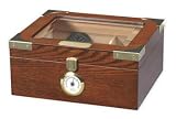 The Elegant 25-50 Cigar Glass Top Humidor
