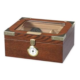  The Elegant 25-50 Cigar Glass Top Humidor