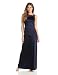 HALSTON HERITAGE Women's Sleeveless Asymmetrical Neckline Gown With Matte And Shine Detail
