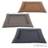 Riesiges Leder Hundebett XXL 130 x 110 x 13 cm in Kunstleder / Hundekissen