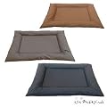 Riesiges Leder Hundebett XXL 130 x 110 x 13 cm in Kunstleder / Hundekissen