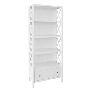 Delano Large Bookcase - White by -