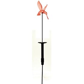 Mr. Light Solar-Powered Hummingbird Garden Stake with Color-Changing LED Backlighting
