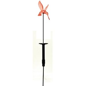Mr. Light Solar-Powered Hummingbird Garden Stake with Color-Changing LED Backlighting by 