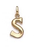 14K 'S' Pol Initial Pendant - GH10051