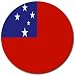 Samoa Flag Round Mouse Pad