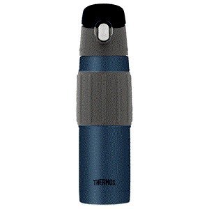 Thermos Vacuum Insulated 18 Ounce Stainless Steel Hydration Bottle, Midnight Blue