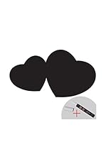 Ambiance Live Vinilo Decorativo Heartboard (Includes Liguid Chalk) Negro