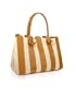 Fontanelli Canvas & Leather Italian Tote Handbag