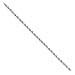 20in Rhodium-plated 3mm Diamond Cut French Rope Chain