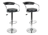 Omicron Adjustable Retro Swivel Stool - Set of 2