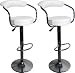 White - Omicron Kitchen Padded Bar Stool (Set of 2)